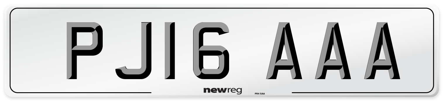 PJ16 AAA Number Plate from New Reg